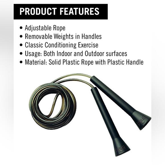 Everlast EX2448BK Speed Rope - Picture 2 of 3